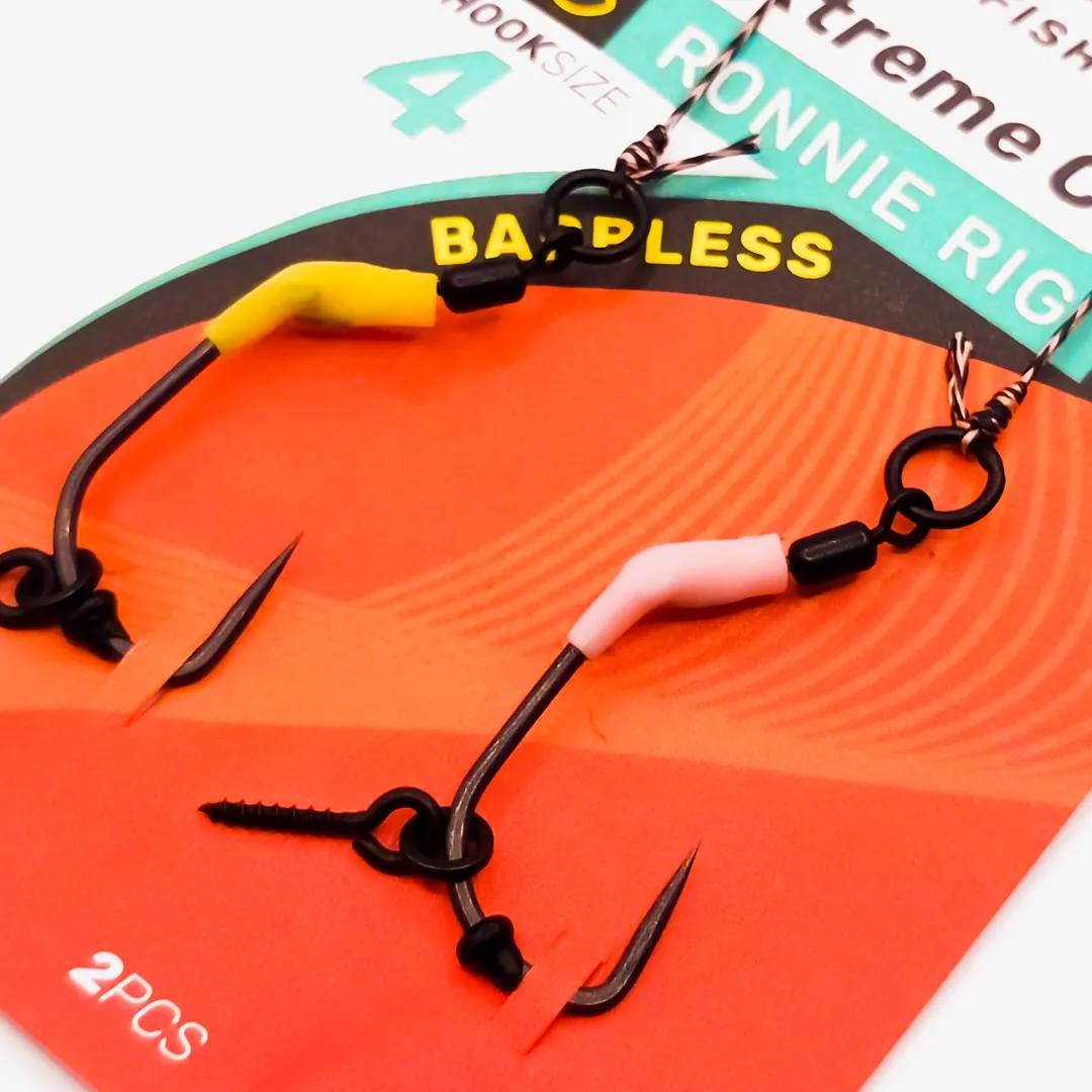 WG Extreme Colours Barbless Ronnie Carp Rig  Előkötött bojlis előke - Image 3